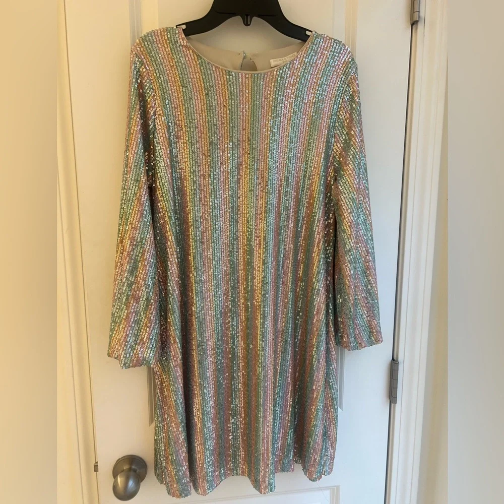 Chelsea & Violet Multicolor Sequin Kids Dress - Picture 1 of 4